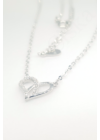 Pretzel Heart - ezüst nyaklánc