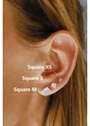 Square XS - négyzet ezüst fülbevaló