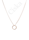 Round Rose - kör medálos rose gold ezüst nyaklánc