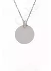 Maro - gravírozható ezüst kör lapmedálos nyaklánc