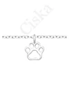 Paw Charm – Mancsmedálos ezüst karkötő
