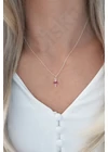 Pirouette – Pink szoknyás balerina ezüst nyaklánc