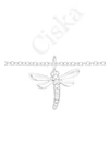 Libella - ezüst szitakötő bokalánc