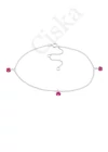 Rubyelle Pink - ezüst pink köves bokalánc