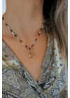 Perlita Black - rosegold ezüst nyaklánc gyöngyökkel