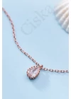 Drop Rose - csepp medál rose gold nyaklánc