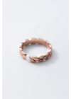 Délia - rose gold fonott mintás ezüst gyűrű