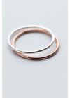 Agape - rose gold vékony ezüst gyűrű