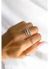 Acis - geometriai minimalista női ezüst gyűrű