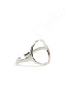 Circo - állítható kör díszes minimalista női ezüst gyűrű