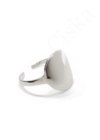 Leila - állítható kör díszes minimalista női ezüst gyűrű