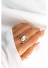 Lila - állítható keresztezett duplaszálú női ezüst gyűrű