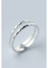 Nia - állítható duplaszálú női ezüst gyűrű