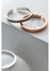 Liv rosé - minimalista női ezüst gyűrű 