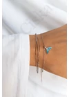 Whale Tail - ezüst bálna női karkötő