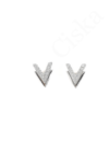 Vavian - V alakú ezüst fülbevaló