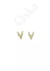 Vavian Gold - V alakú aranyozott ezüst fülbevaló