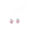 Strawberry Pink - eper ezüst fülbevaló