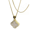 Eshal Gold - négylevelű lóhere aranyozott ezüst nyaklánc