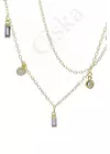 Kalidah Lilac - aranyozott ezüst nyaklánc függőkkel