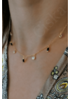 Kalidah Black - aranyozott ezüst nyaklánc függőkkel