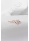Flower - cirkóniaköves rosegold ezüst állítható gyűrű