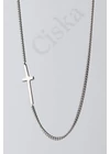 Albina - kereszt chocker ezüst nyaklánc