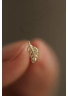 Silver Feather Gold – Toll alakú aranyozott ezüst fülbevaló
