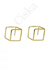 Golden Frame – Aranyozott ezüst négyzet fülbevaló