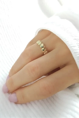 Aranyozott Szív Ezüstgyűrű