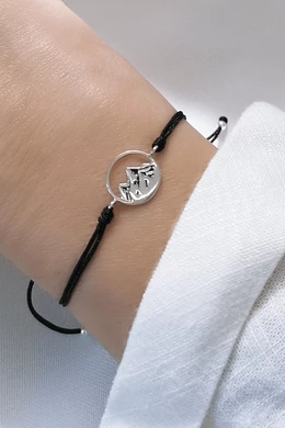 Ezüst hegy motívumos karkötő – természet ihlette, elegáns ékszer