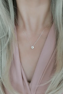 Letisztult cirkóniás ezüst nyaklánc – elegáns ragyogás