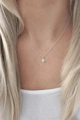 North Star Glow csillag ezüst nyaklánc cirkóniával | Elegáns ékszer
