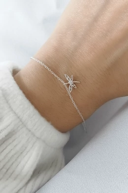 Lightwing szitakötő ezüst karkötő | Finom, nőies ékszer