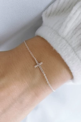 Pure Faith kereszt ezüst karkötő | Letisztult női ékszer