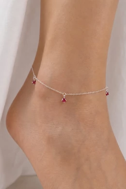 Pink cirkóniás ezüst bokalánc