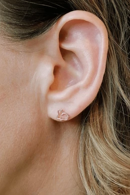 Gyönyörű Húsvéti Nyuszi Kontúr Rose Gold Fülbevaló