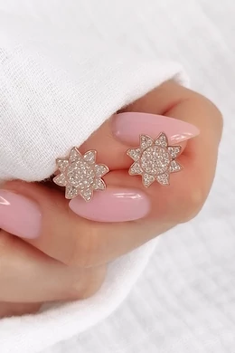 Nap Rose Gold Ezüst Fülbevaló