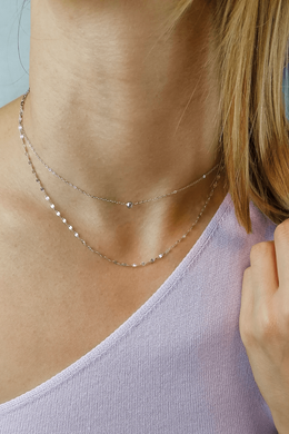 Különleges Choker Kétsoros Ezüst Nyaklánc