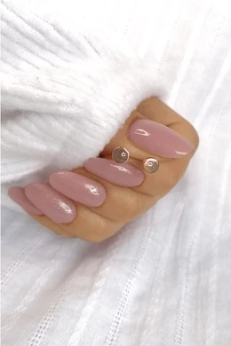 Apró Kör Alakú Rose Gold Ezüst Fülbevaló