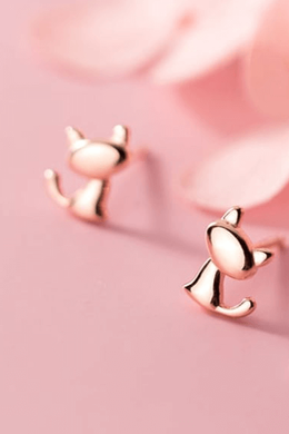 Cica Rose Gold Ezüst Fülbevaló