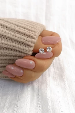 Apró Pontszerű Strassz Kő Ezüst Fülbevaló- CISKA JEWELLERY