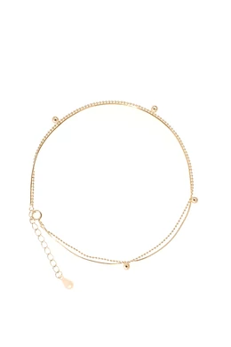 Dupla Szálú Rose Gold Ezüst Bokalánc