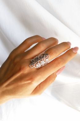 Áttört Mintájú Női Ezüst Gyűrű- CISKA JEWELLERY