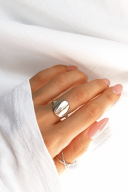 Körlap Minimalista Női Ezüst Gyűrű