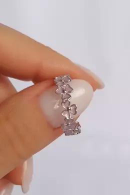 Zománcozott Virágos Ezüst Gyűrű