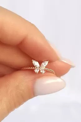 Pillangós Ezüst Gyűrű