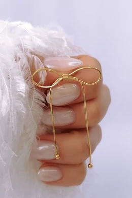 Aranyozott Ezüst Masni Bedugós Fülbevaló