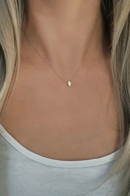 Macskaszem Köves Ezüst Nyaklánc