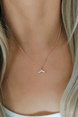 Rosegold Bálnafarok Ezüst Nyaklánc